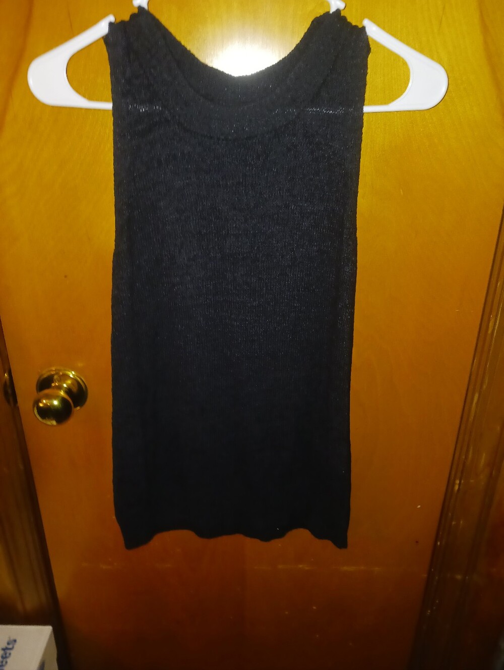 Ladies Black Sleeveless Knit Sweater